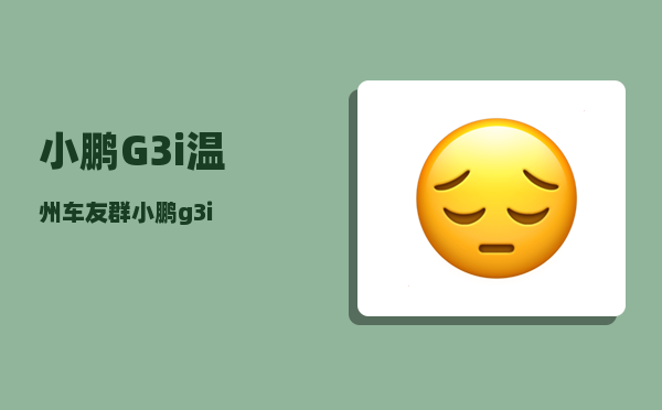 小鹏G3i温州车友群_小鹏g3i-图1
