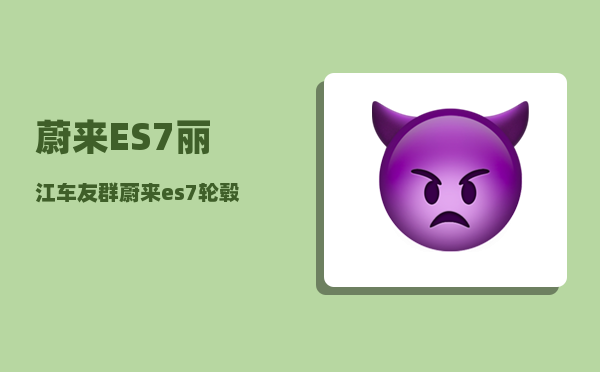 蔚来ES7丽江车友群_蔚来es7轮毂怎么选-图1