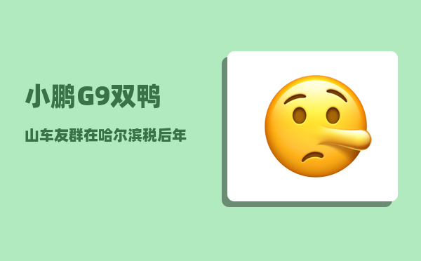 小鹏G9双鸭山车友群_在哈尔滨税后年薪10万-图1