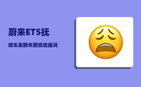蔚来ET5抚顺车友群_矢蔚抚硫组词-图1