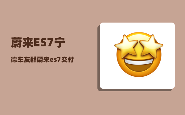 蔚来ES7宁德车友群_蔚来es7交付送什么-图1