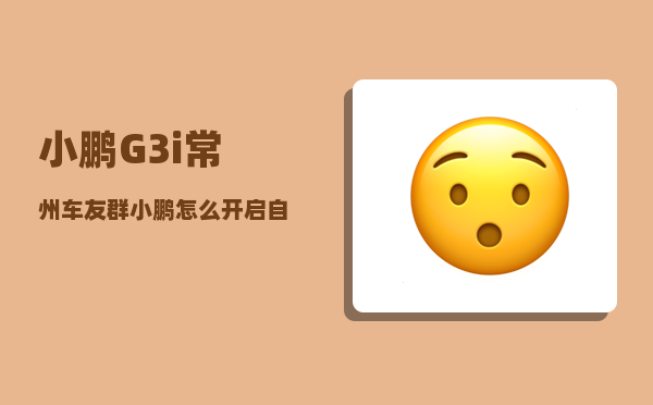 小鹏G3i常州车友群_小鹏怎么开启自动驾驶-图1