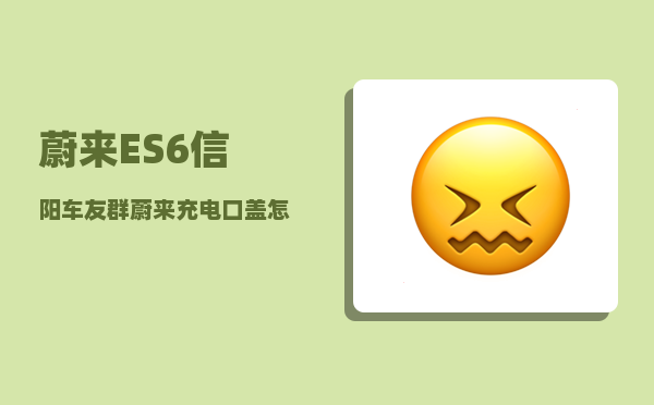 蔚来ES6信阳车友群_蔚来充电口盖怎么打开-图1