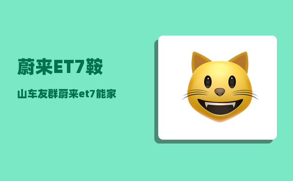 蔚来ET7鞍山车友群_蔚来et7能家充吗-图1