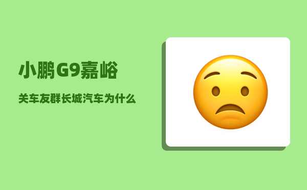 小鹏G9嘉峪关车友群_长城汽车为什么掉队了-图1