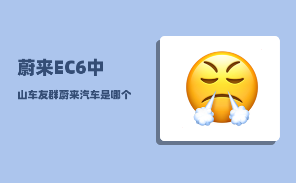 蔚来EC6中山车友群_蔚来汽车是哪个厂家的-图1