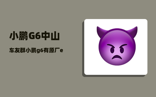 小鹏G6中山车友群_小鹏g6有原厂etc吗-图1