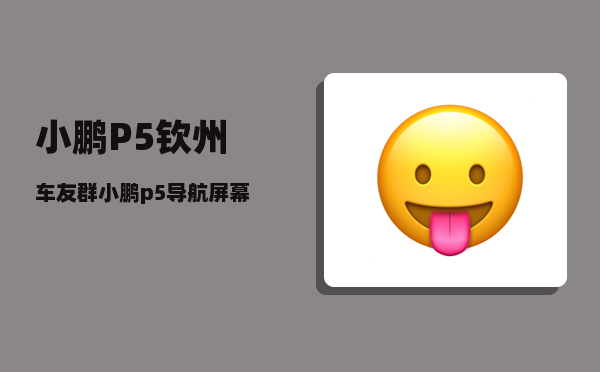 小鹏P5钦州车友群_小鹏p5导航屏幕需要贴膜吗-图1
