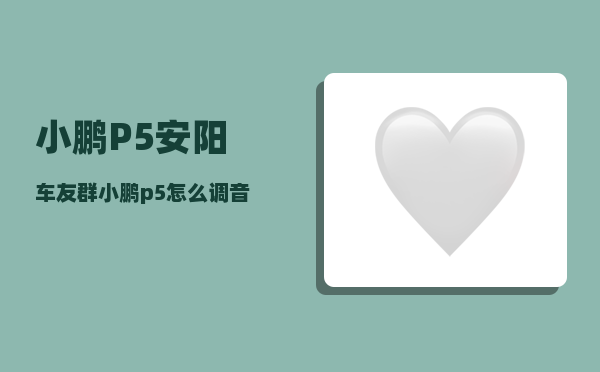 小鹏P5安阳车友群_小鹏p5怎么调音乐音效-图1