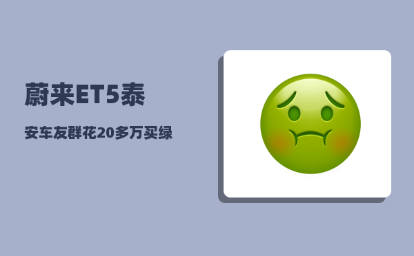 蔚来ET5泰安车友群_花20多万买绿牌车的人-图1
