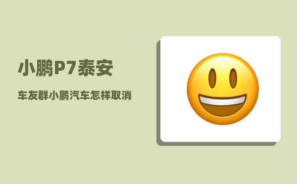 小鹏P7泰安车友群_小鹏汽车怎样取消定位-图1