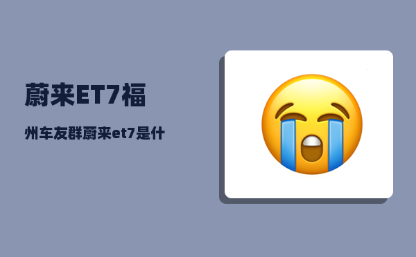 蔚来ET7福州车友群_蔚来et7是什么牌子的音响-图1