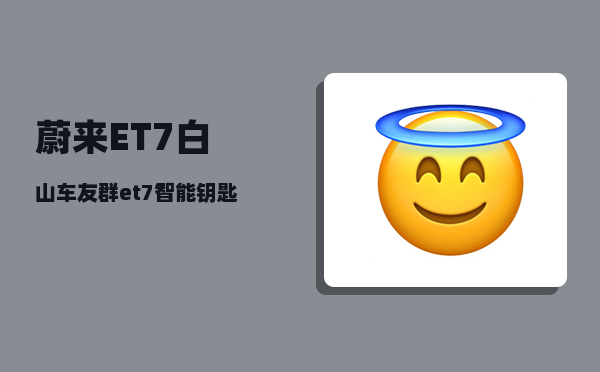 蔚来ET7白山车友群_et7智能钥匙没用了-图1