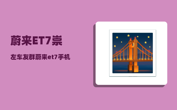 蔚来ET7崇左车友群_蔚来et7手机充电功率-图1