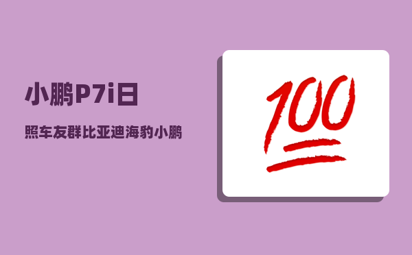 小鹏P7i日照车友群_比亚迪海豹小鹏P7不好吗-图1