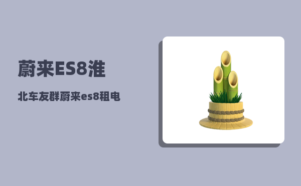 蔚来ES8淮北车友群_蔚来es8租电什么意思-图1