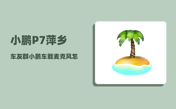 小鹏P7萍乡车友群_小鹏车载麦克风怎么连接-图1