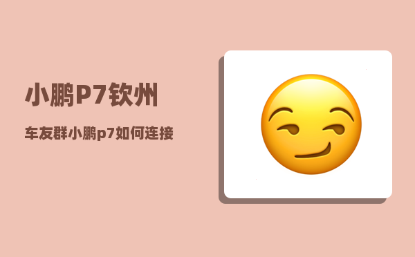 小鹏P7钦州车友群_小鹏p7如何连接手机热点-图1