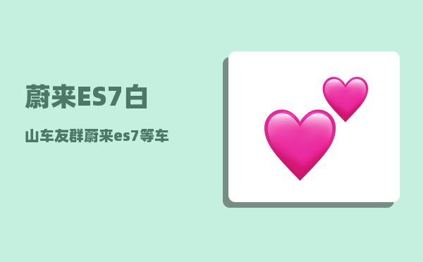 蔚来ES7白山车友群_蔚来es7等车多久-图1