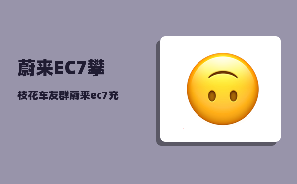 蔚来EC7攀枝花车友群_蔚来ec7充电口怎么开-图1