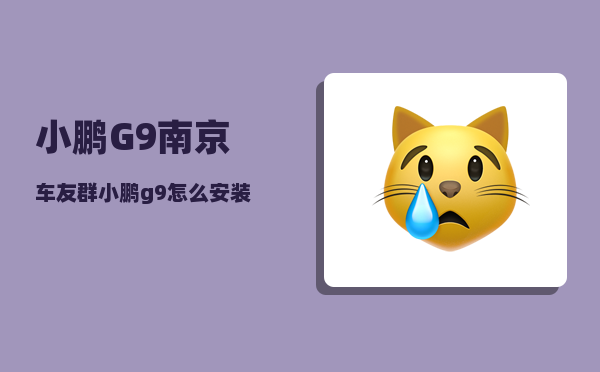 小鹏G9南京车友群_小鹏g9怎么安装第三方app-图1