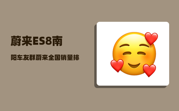 蔚来ES8南阳车友群_蔚来全国销量排名-图1