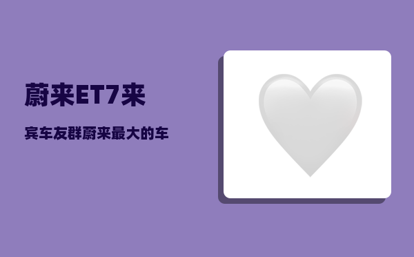 蔚来ET7来宾车友群_蔚来最大的车-图1
