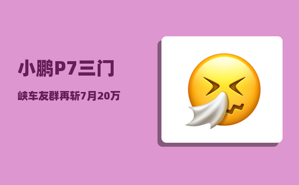小鹏P7三门峡车友群_再斩7月20万级新势力纯电销量榜首-图1
