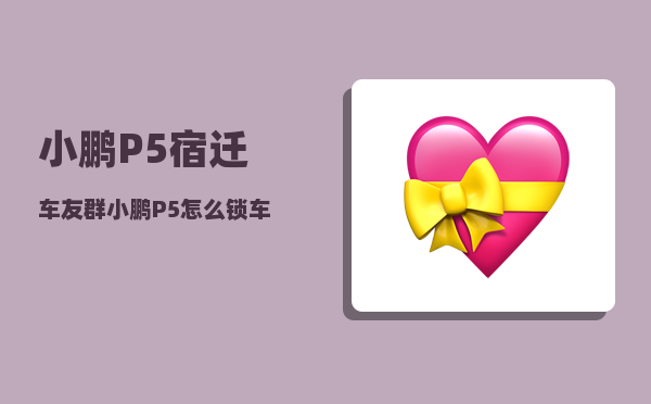 小鹏P5宿迁车友群_小鹏P5怎么锁车-图1