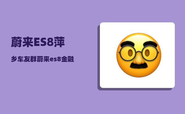 蔚来ES8萍乡车友群_蔚来es8金融方案-图1