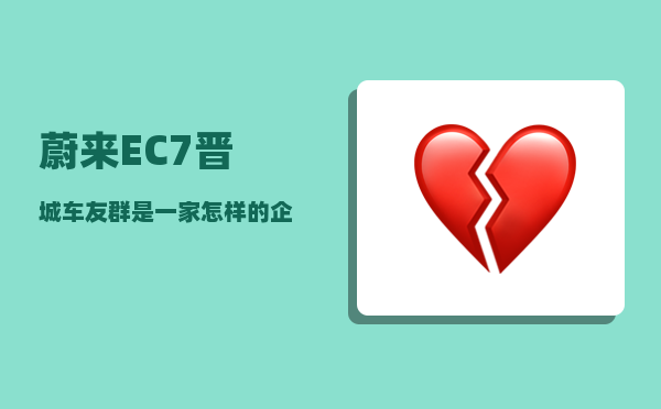 蔚来EC7晋城车友群_是一家怎样的企业-图1