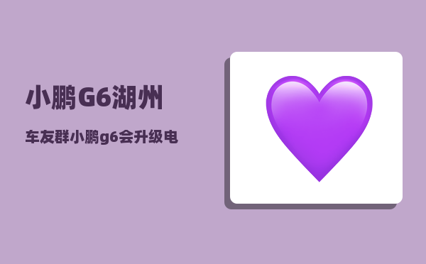 小鹏G6湖州车友群_小鹏g6会升级电池终身质保吗-图1