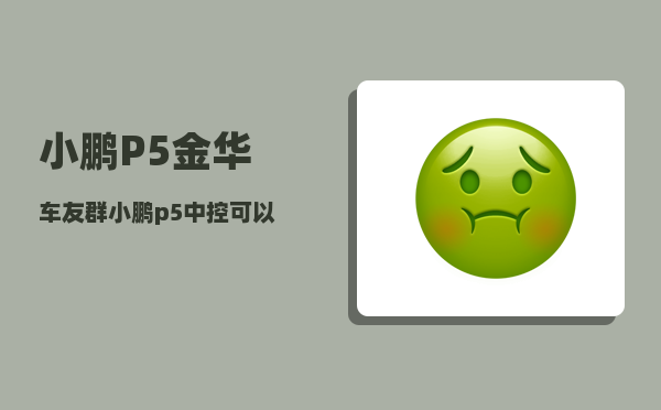 小鹏P5金华车友群_小鹏p5中控可以全屏看电影吗-图1