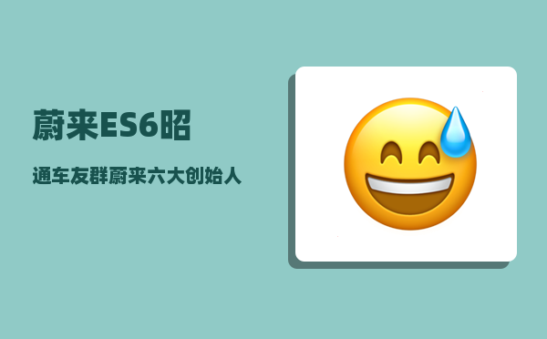 蔚来ES6昭通车友群_蔚来六大创始人-图1