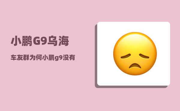 小鹏G9乌海车友群_为何小鹏g9没有产能-图1