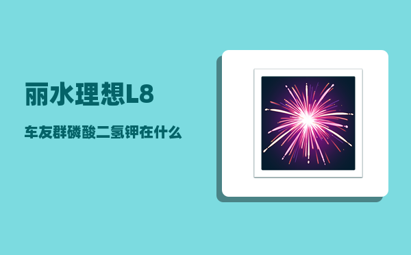 丽水理想L8车友群_磷酸二氢钾在什么温度用安全-图1