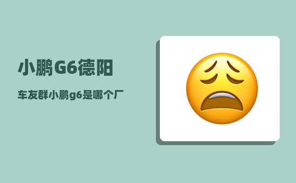 小鹏G6德阳车友群_小鹏g6是哪个厂家代工的-图1