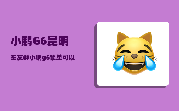 小鹏G6昆明车友群_小鹏g6锁单可以退吗-图1