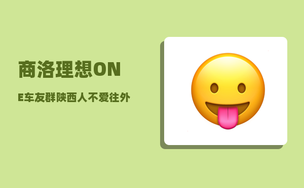 商洛理想ONE车友群_陕西人不爱往外跑-图1