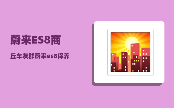 蔚来ES8商丘车友群_蔚来es8保养项目和费用-图1