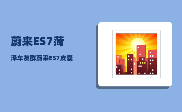 蔚来ES7菏泽车友群_蔚来ES7皮囊故障怎么消-图1