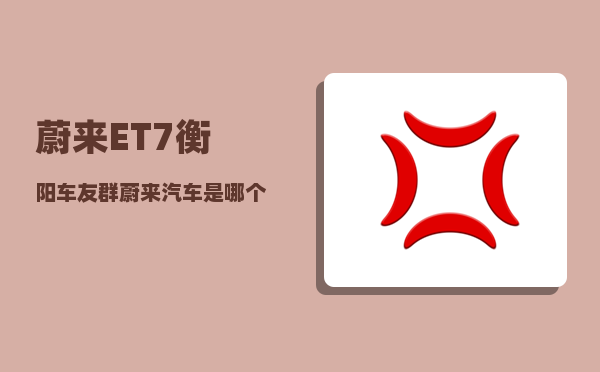 蔚来ET7衡阳车友群_蔚来汽车是哪个国家的-图1