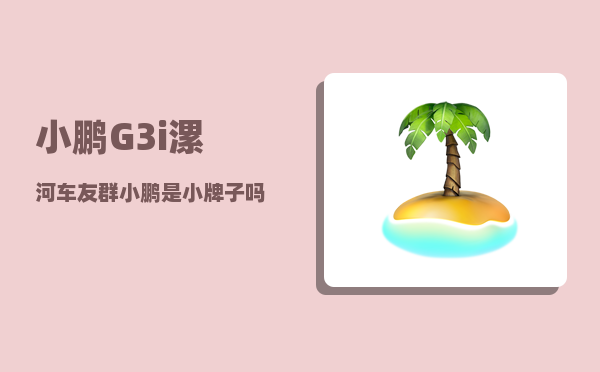 小鹏G3i漯河车友群_小鹏是小牌子吗-图1