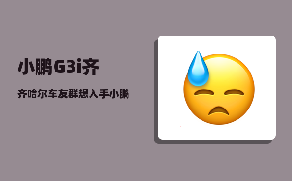 小鹏G3i齐齐哈尔车友群_想入手小鹏汽车G3-图1