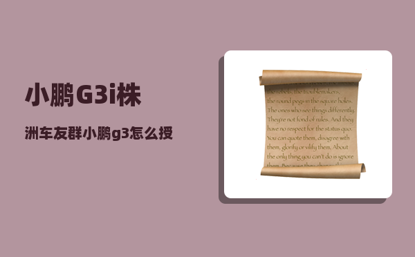 小鹏G3i株洲车友群_小鹏g3怎么授权给别人-图1