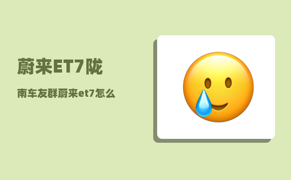蔚来ET7陇南车友群_蔚来et7怎么关闭电源-图1