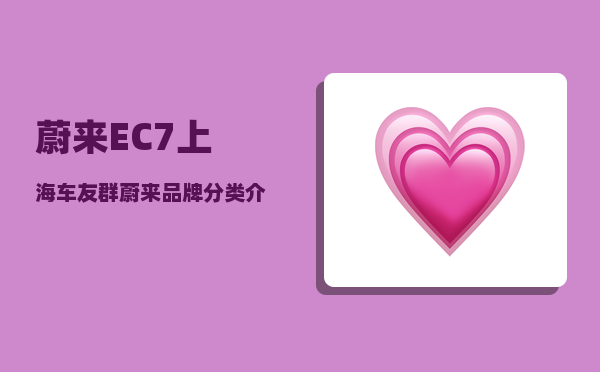 蔚来EC7上海车友群_蔚来品牌分类介绍-图1