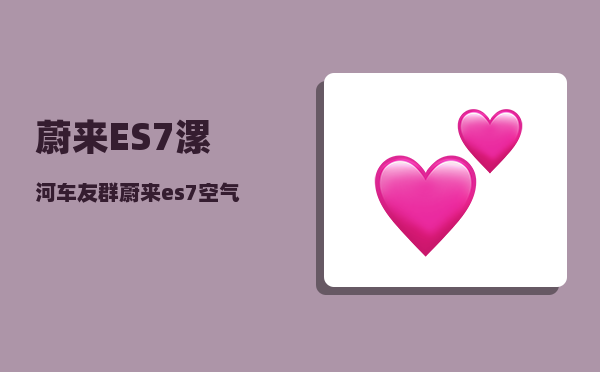 蔚来ES7漯河车友群_蔚来es7空气悬挂什么牌子-图1