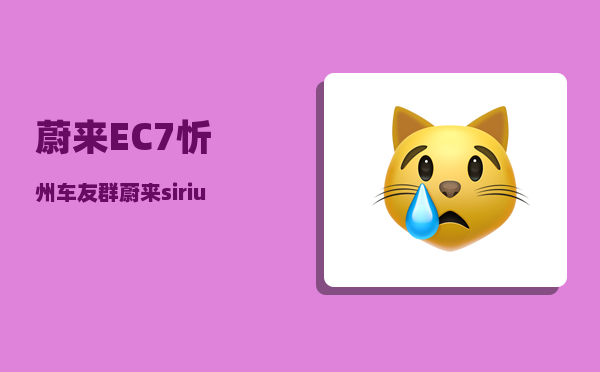 蔚来EC7忻州车友群_蔚来sirius是什么车型-图1