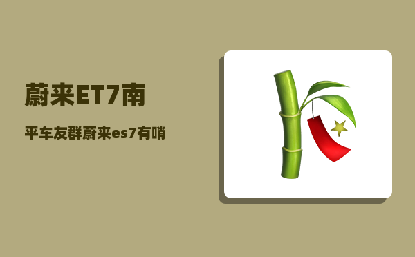 蔚来ET7南平车友群_蔚来es7有哨兵模式吗-图1